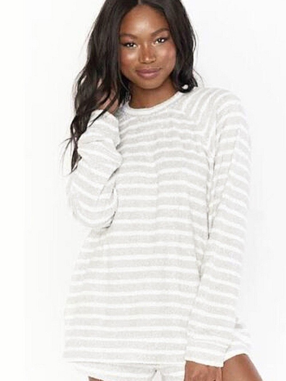 Show Me Your Mumu Sittin Around Stripe Sweat Shirt